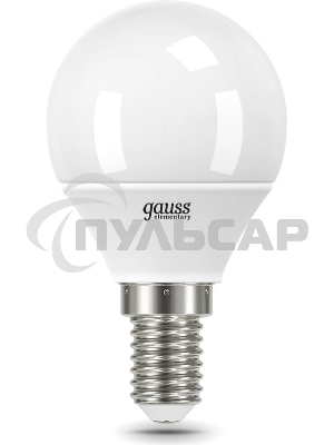 Лампа светодиодная LED Gauss Elementary Шар 12W 920lm E14 4100K