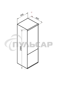 Холодильник Maunfeld MFF200NFW белый глянц. двухкамерный 271/106л морозилка снизу