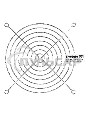 Решетка для вентилятора 140x140 ExeGate EG-140MR (140x140 мм, металлическая, круглая, никель)