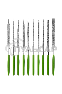 Набор надфилей СИБРТЕХ 158357алмазных 140х70х3 10шт.