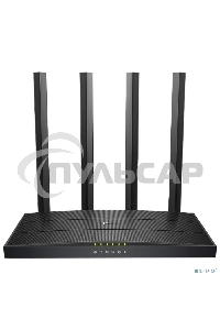 Роутер беспроводной TP-Link Archer C6U AC1200 10/100/1000BASE-TX/4G ready черный