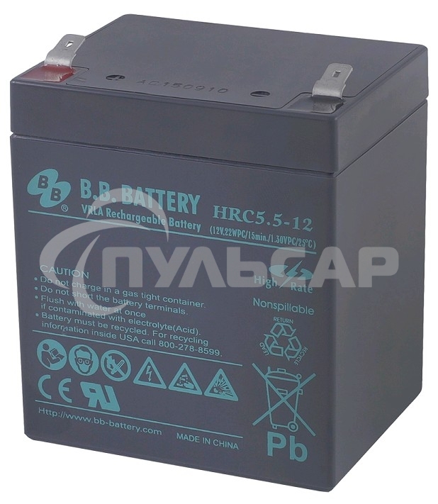 Батарея B.B. Battery HRC 5.5-12 (12V 5Ah)