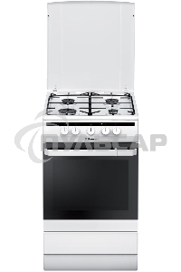 Плита газовая Hansa FCGW51003 белый, конфорок 4 шт, духовка 56 л, 50 см x 85 см x 60 см