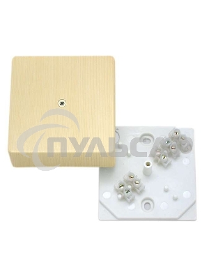 Коробка распр. ОП 75х75х30 с клемн. сосна HEGEL КРК2702 0201-И