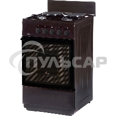 Плита комбинированная Flama RK 2201 B коричневый, конфорок 4 шт, духовка 50 л, 50 см x 85 см x 60 см