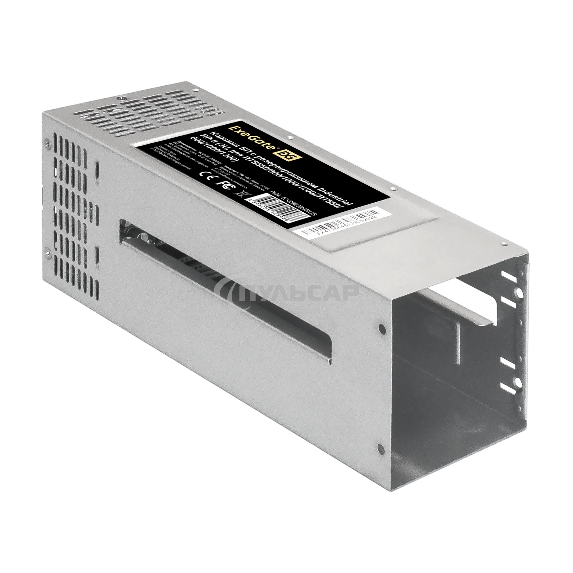 Блок питания серверный 2U Redundant 2x1000W ExeGate EX292323RUS Industrial-RTS1000 (APFC, КПД 94% (80 PLUS Platinum), 4 см fan, 24pin, 2x(4+4)pin, 2PCIe, 2SATA, 6IDE, Cable Management)
