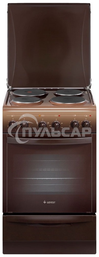 Плита электрическая Gefest 5140-01 0001 коричневый, конфорок 4 электрических, духовка 55 л, 50 см x 85 см x 58.5 см