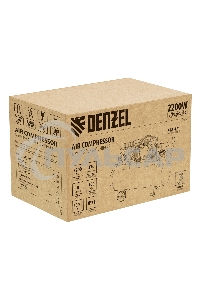 Компрессор воздушный рем. привод BCV2200/100, 2,2 кВт, 100 литров, 370 л/мин Denzel