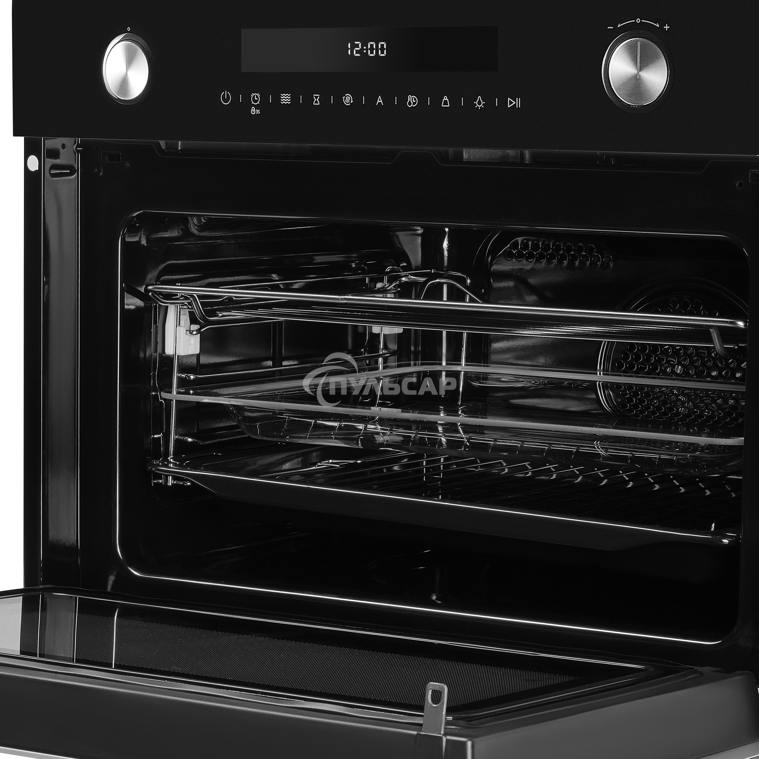 Компактный духовой шкаф с функцией СВЧ Maunfeld MCMO5015MFB