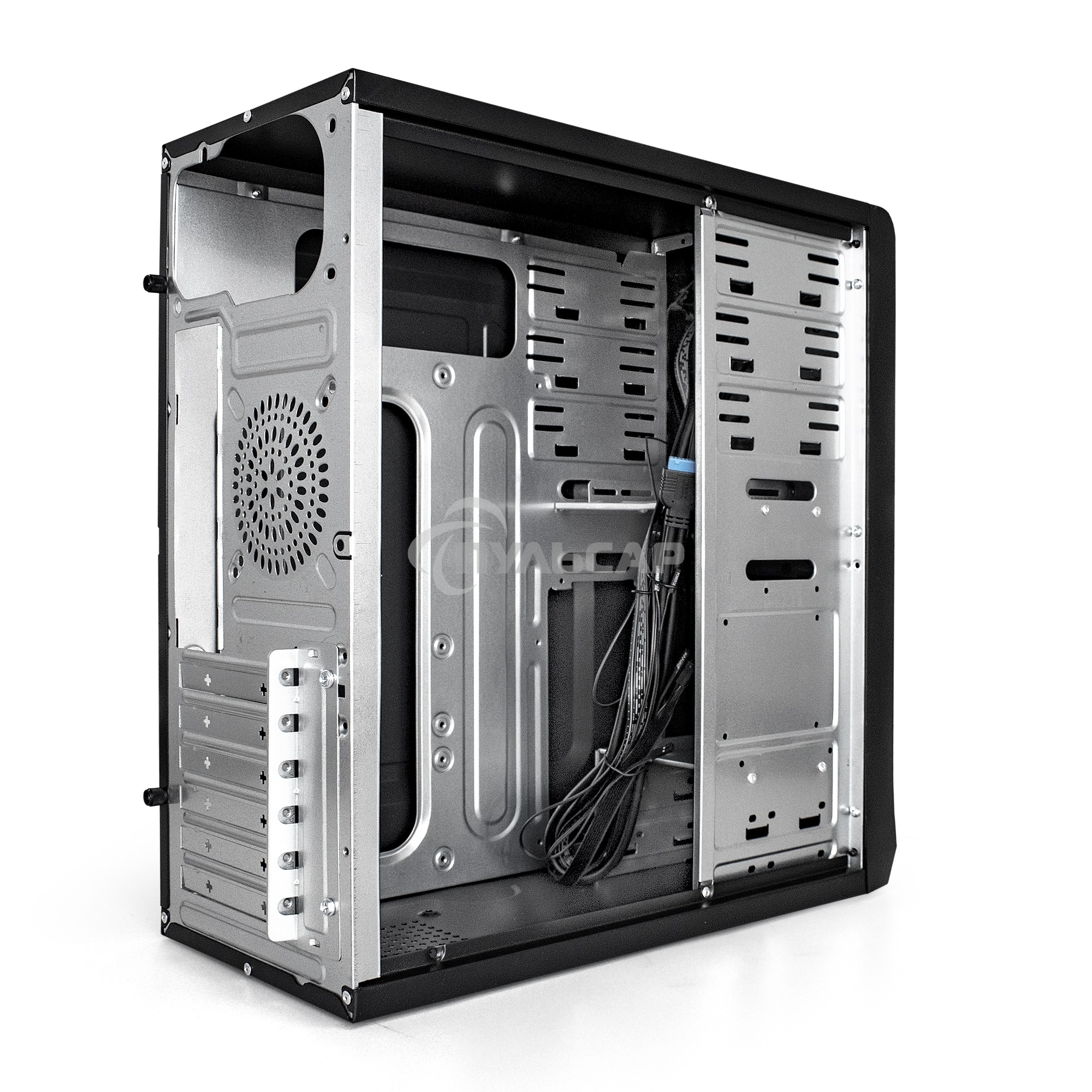 Компьютерный корпус Miditower ExeGate CP-603UB Black, ATX, (без БП), 2*USB+2*USB 3.0, Audio, замок блокировки кнопки питания