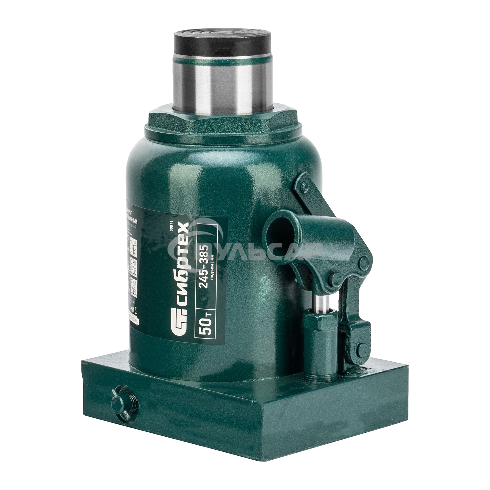 Домкрат гидравлический Сибртех бутылочный, 50т, 245-385мм