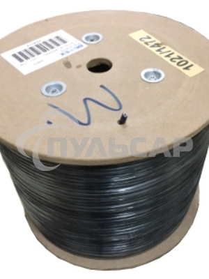Кабель UTP 4 Pair AWG 24 CCA wooden reel, PE+PVC jacket, cat5E 305м черный
