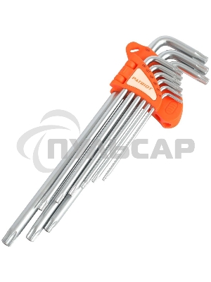 Набор ключей PATRIOT SKТ-9EL, TORX, экстра длинные, T10-T50, CRV, 9 шт