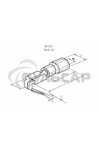 Клемма плоская изолированная гнездо 7.4 мм + штекер - 6.3 мм 1.5-2.5 мм² (РПи-О 2.5-(6.3)/РПИо 2.5-7.5) Rexant