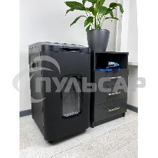 Шредер Heleos АП55-4 черный с автоподачей (секр.P-4) фрагменты 400лист. 55лтр. скрепки скобы пл.карты