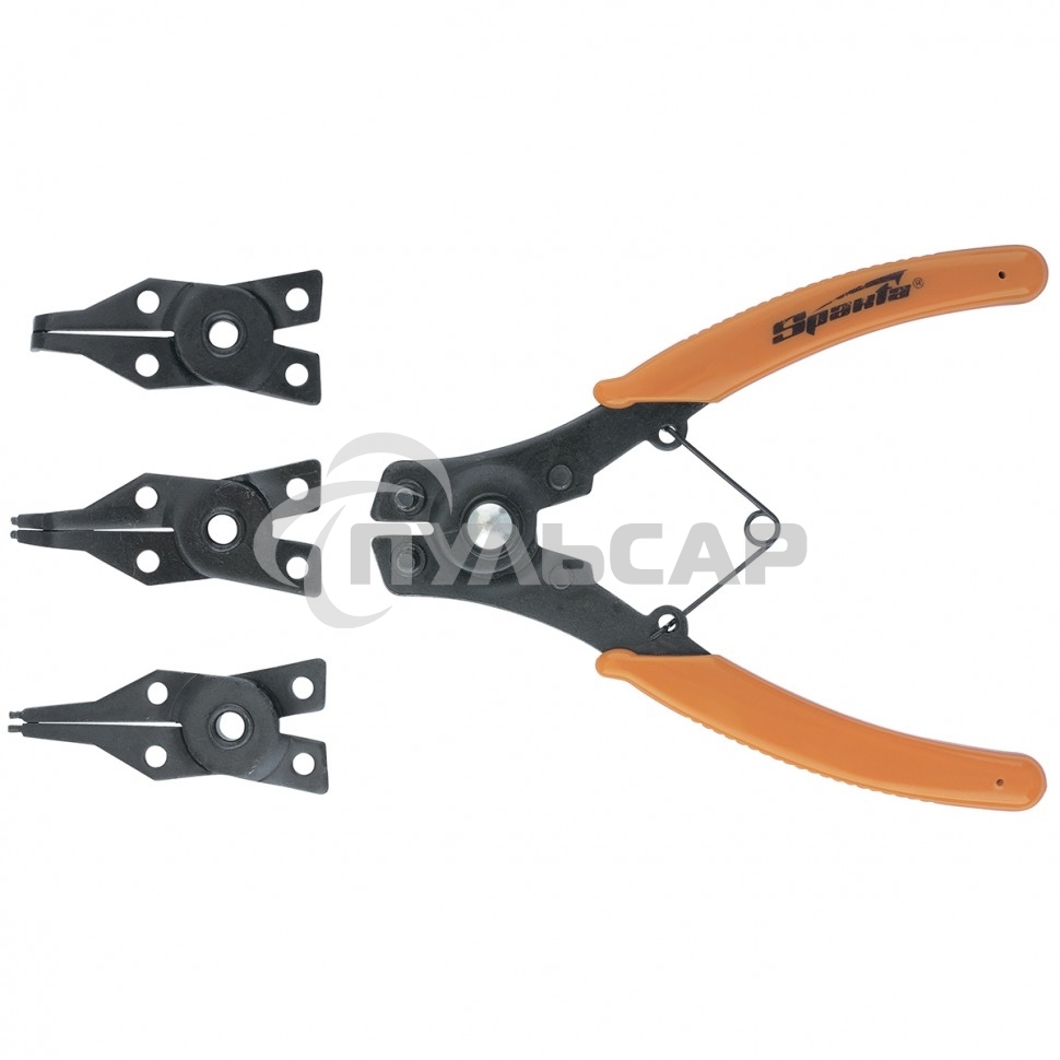 Съемник для стопорных колец с насадками, 150 мм, универсальный Sparta