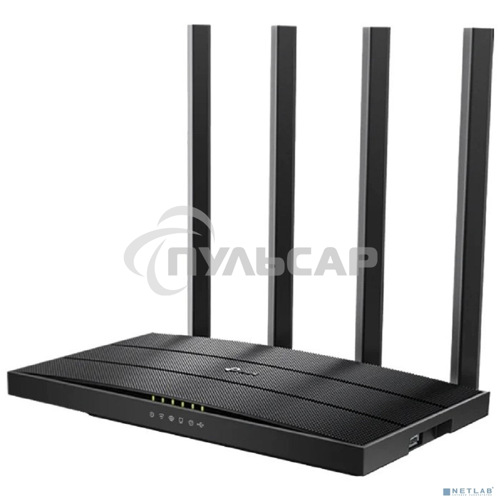 Роутер беспроводной TP-Link Archer C6U AC1200 10/100/1000BASE-TX/4G ready черный