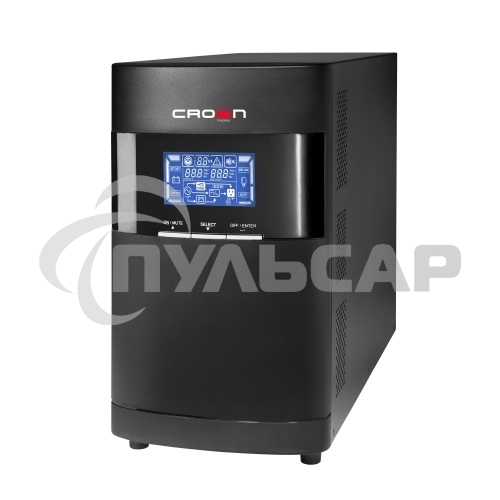 Источник бесперебойного питания CROWN On-Line CMUOA-350-3K EURO 3000VA/2700W, корпус металл, TOWER, АКБ 6*12V/9AH, PF-0.9, AVR 110-300V, порт RJ-11/45+USB/RS-232, EPO, розетки 4*EURO, входной кабель 2 м, вентилятор охлаждения, автомат, слот для SNMP, порт