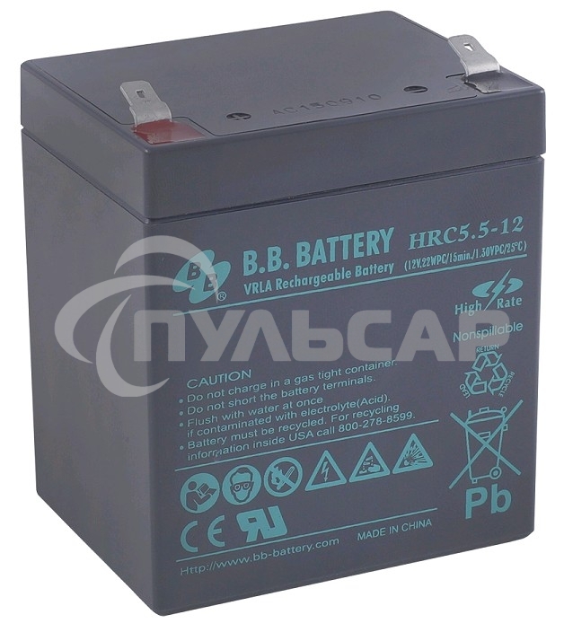 Батарея B.B. Battery HRC 5.5-12 (12V 5Ah)
