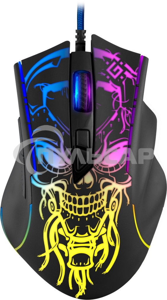 Мышь проводная Defender Bulletstorm GM-928 черный, 7200 dpi, USB, кнопки - 7