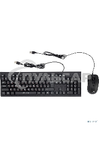 Комплект клавиатура + мышь Oklick 630M клав:черный мышь:черный USB