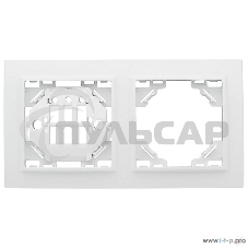 Рамка 3-местная Минск горизонтальная белая EKF Basic