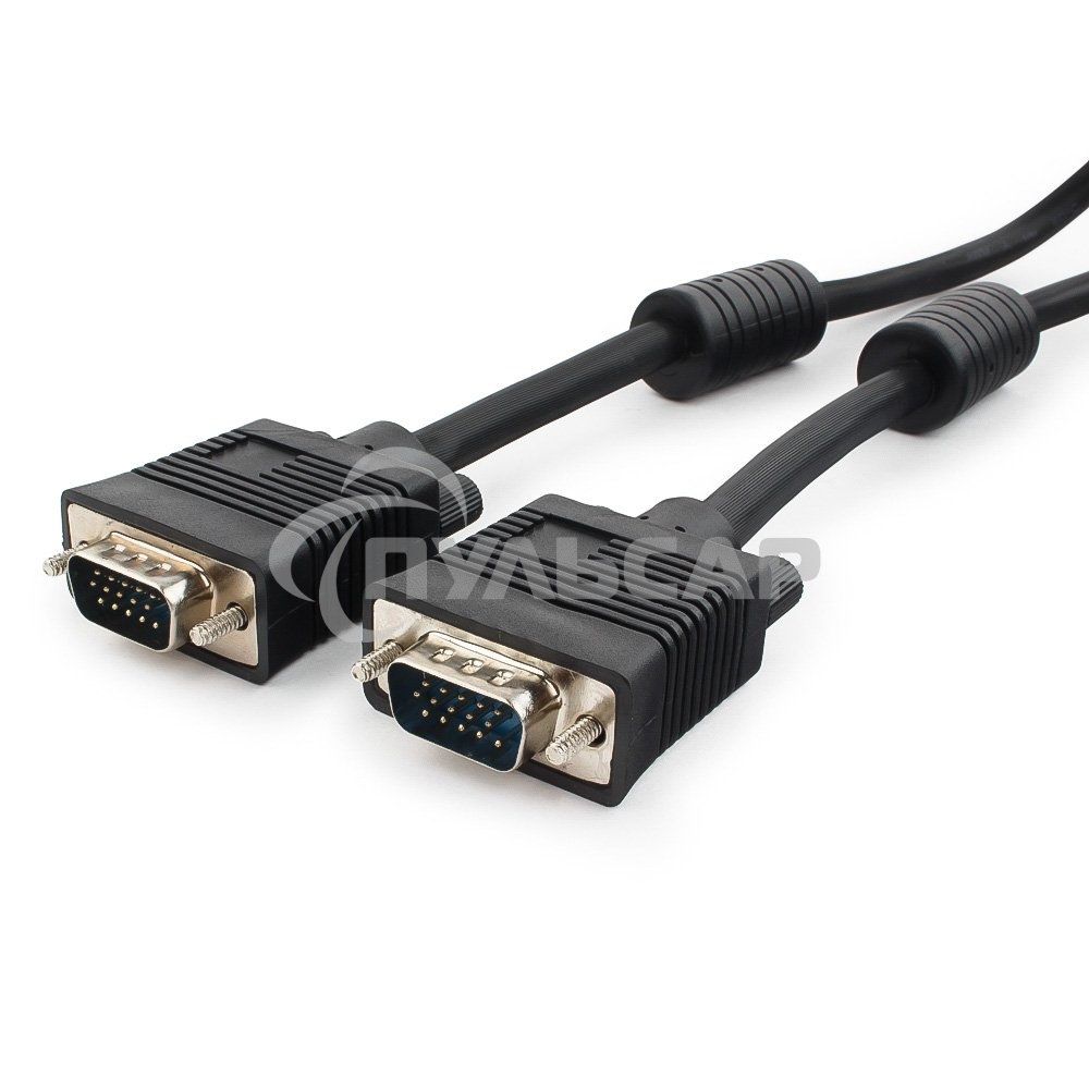 Кабель Gembird/Cablexpert CC-PPVGA-6B,Кабель VGA Premium,15M/15M, 1.8м, тройн.экран, феррит.кольца, черный, пакет