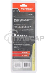 Набор ключей PATRIOT SKH-9EL, шестигранные с шаром, экстра длинные, 1,5-10мм, CRV, 9 шт