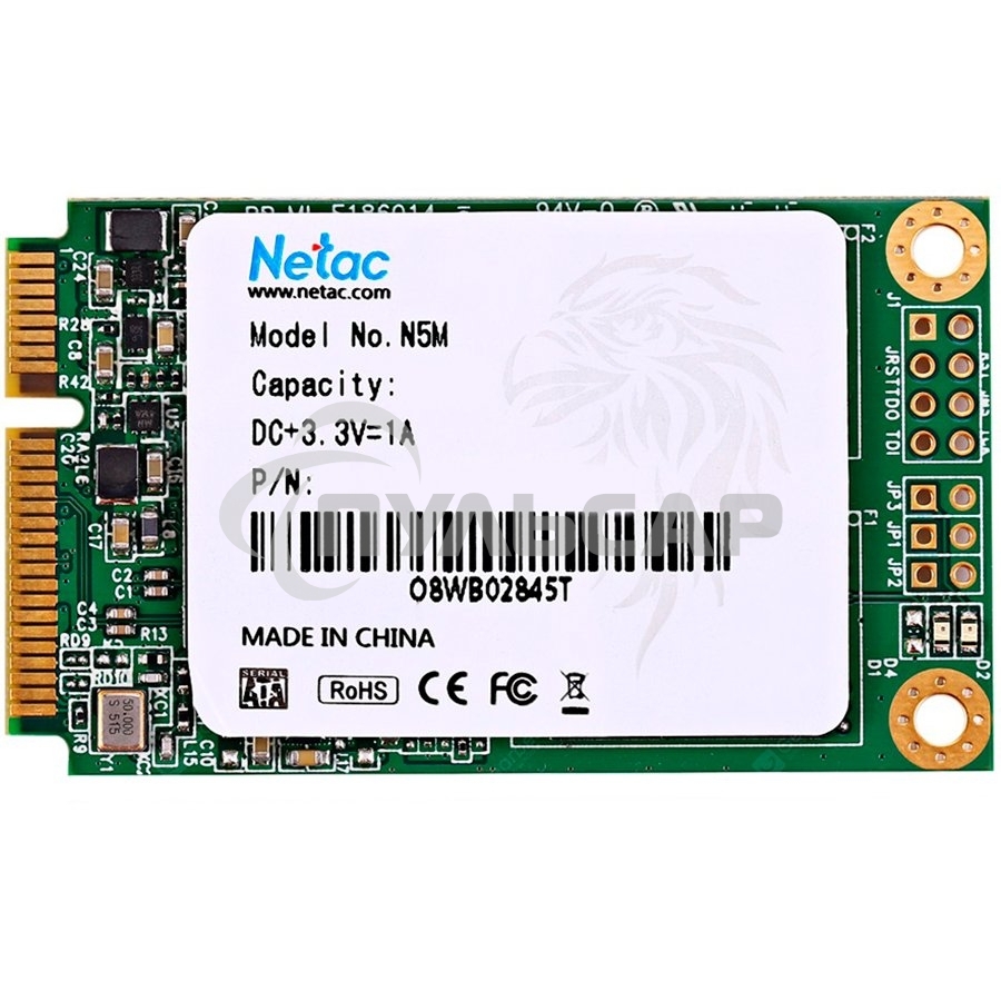Накопитель SSD Netac N5M, 128GB, mSATA, R/W 560/520
