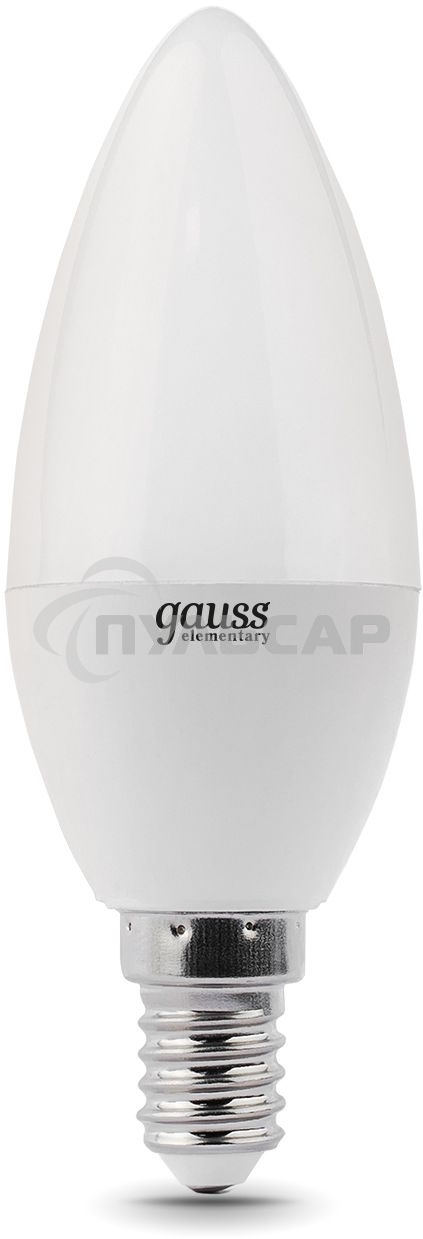Лампа светодиодная LED Gauss 8Вт E14 220В 2700К Elementary свеча 33118