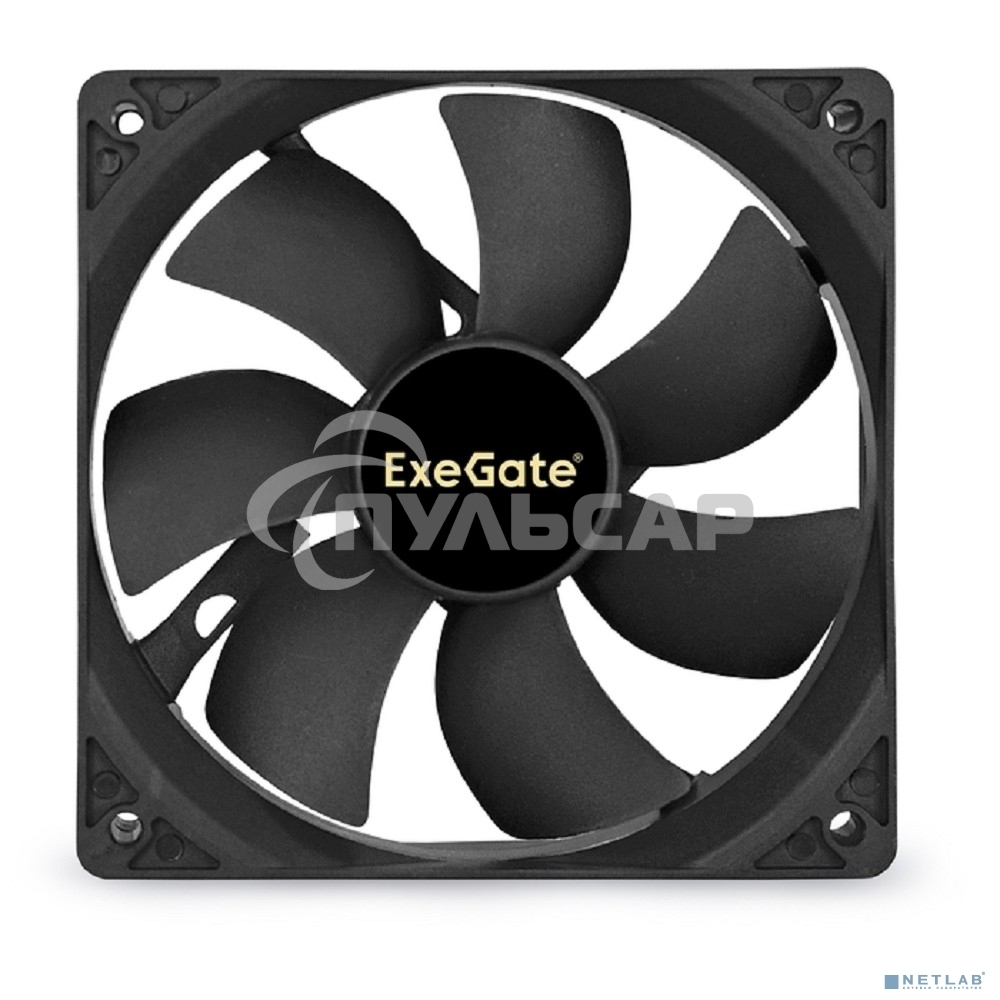 Вентилятор для корпуса ExeGate ExtraPower EP12025B3P черный, 120 мм, 1850 об/мин, 30 дБ, 3 pin