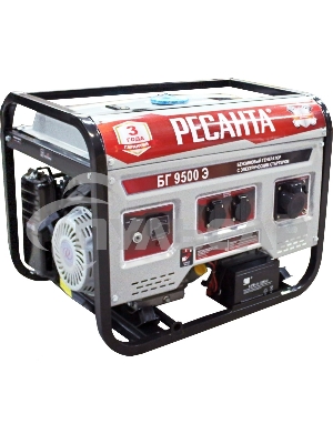 Электрогенератор бензиновый Ресанта БГ 9500 Э, 8 кВт, 75 дБ, 81.42 кг