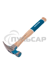 Молоток-гвоздодер, 380 г, угол 75, магнит, обрезиненная рукоятка AMERICAN HICKORY GROSS