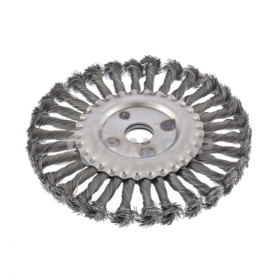 Щетка для УШМ Сибртех 175 мм, посадка 22,2 мм, Плоская, крученая проволока 0,5 мм 746367