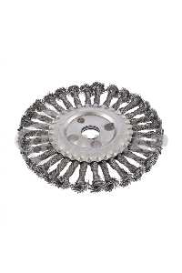 Щетка для УШМ Сибртех 175 мм, посадка 22,2 мм, Плоская, крученая проволока 0,5 мм 746367