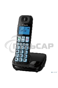 Телефон беспроводной (DECT) Panasonic KX-TGE110RUB черный АОН