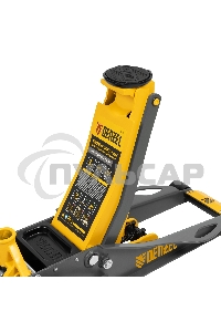 Домкрат гидравлический подкатной Denzel 3 т, 75-500 мм, быстрый подъем, низкий подхват, проф. 51250