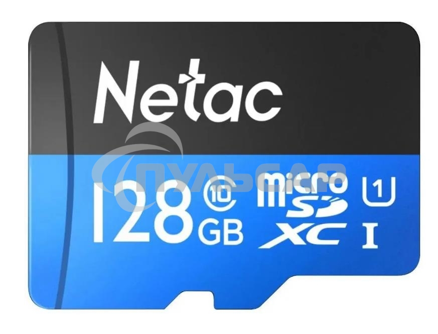 Флеш карта MicroSDXC 128Gb Netac Class 10 UHS-I U1 P500 Standart + адаптер NT02P500STN-128G-R