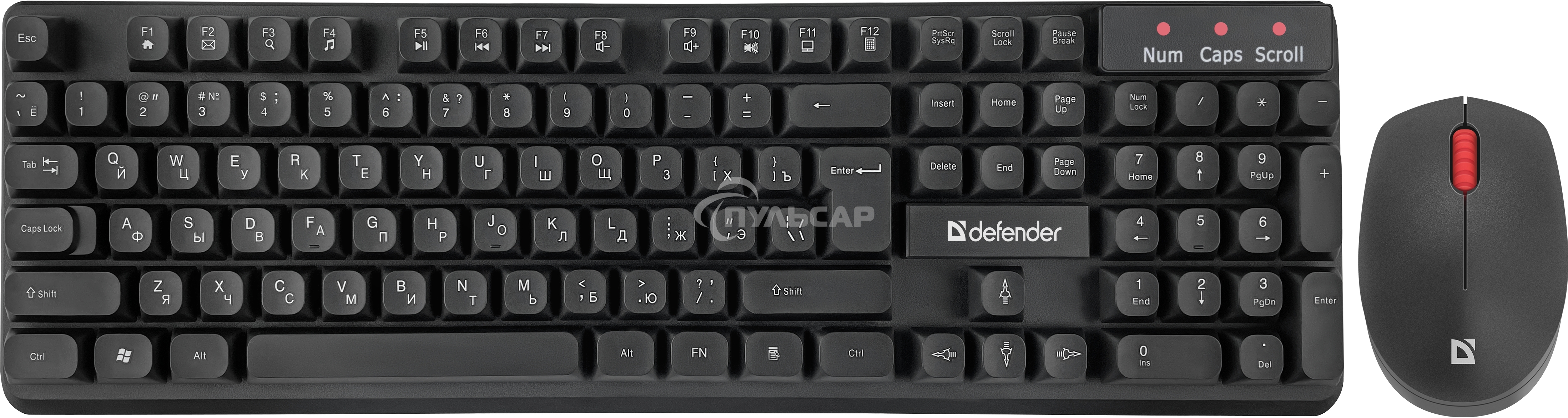 Комплект клавиатура + мышка Defender MILAN C-992 RU черный