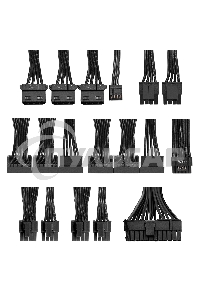 Блок питания ExeGate 1000VSP FС, 1000Вт, 80 PLUS Gold, 120мм, модульный, черный