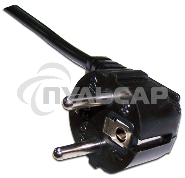 Шнур питания Lanmaster C19-Schuko угловая, 3х1.5, 220В, 16А, черный, 2 метра