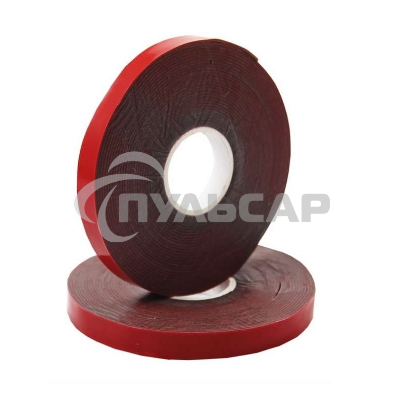 Скотч двухсторонний 9ммх5м красн. на сер. основе Rexant 09-6009