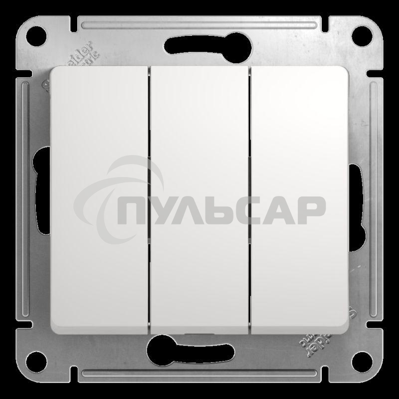 Механизм выключателя 3-кл. СП GLOSSA 10А IP20 10AX бел. SchE GSL000131
