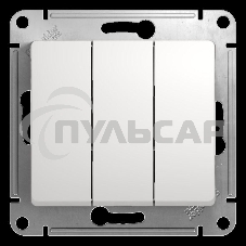 Механизм выключателя 3-кл. СП GLOSSA 10А IP20 10AX бел. SchE GSL000131