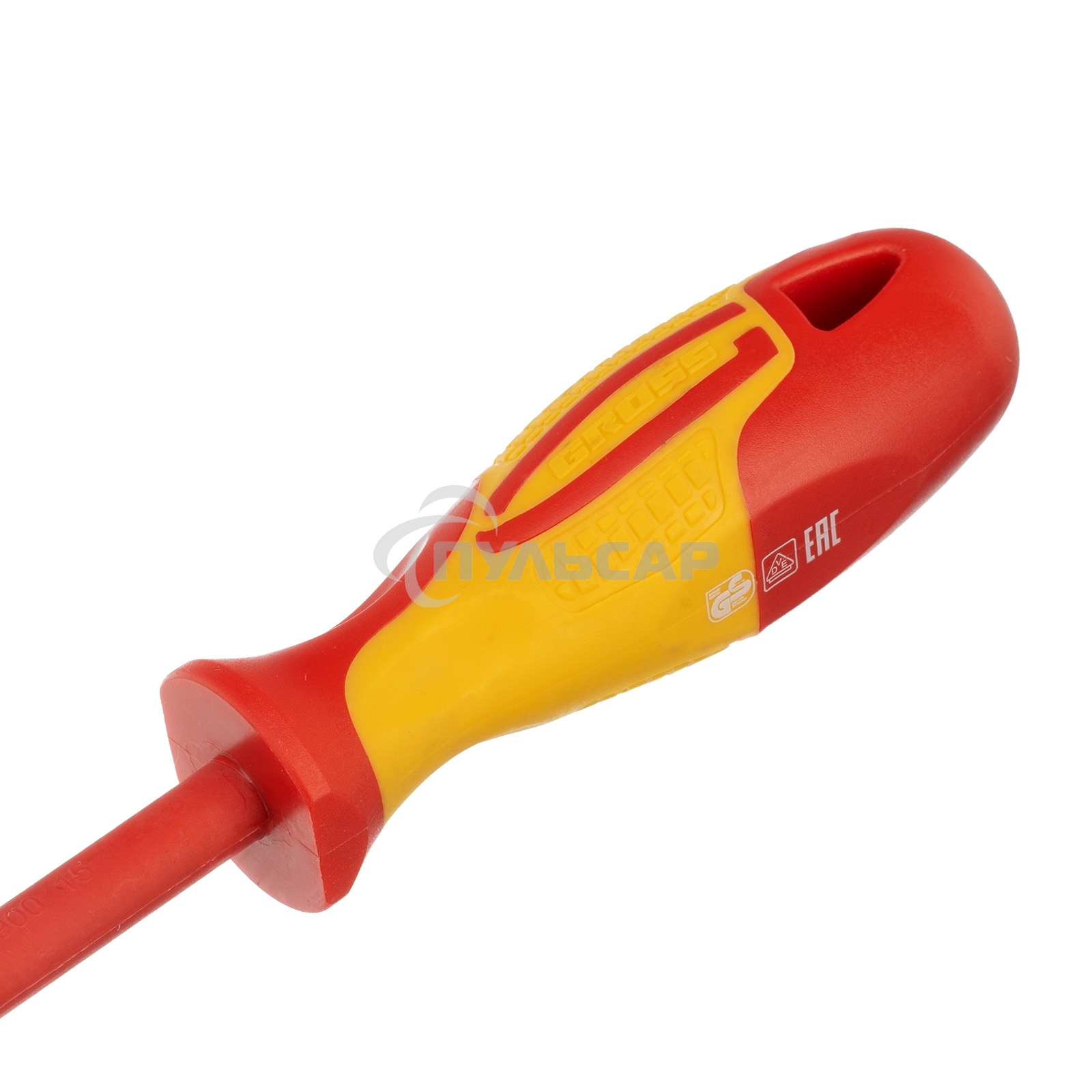 Отвертка GROSS 12945диэлектрическая sl8х150мм crmo до 1000в двухкомпонентная рукоятка