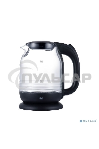 Чайник электрический BQ KT1833G черный/стальной, мощность 2200Вт, максимальный объем 1.7л