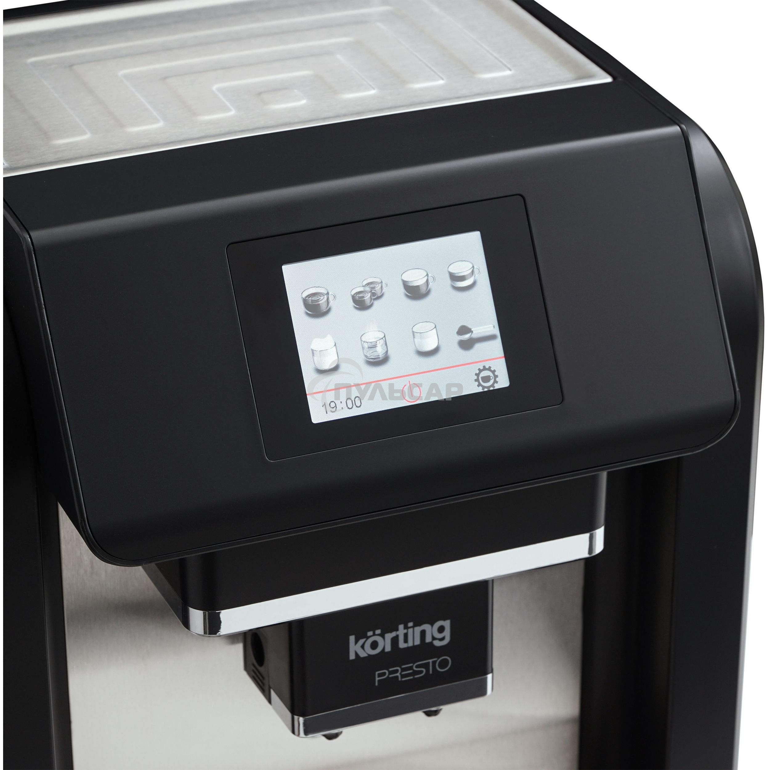 Кофемашина автоматическая Korting KACM 2009 PRESTO черный, зерновой/молотый, 2 л, 1400 Вт, 19 бар