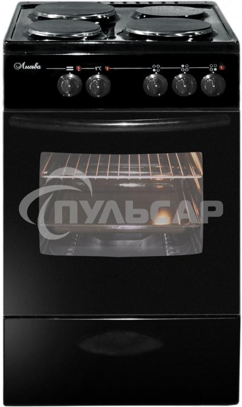 Плита электрическая Лысьва ЭП 301 МС черный, конфорок 3 электрических, духовка 57 л, 50 см x 85 см x 60 см (без крышки)