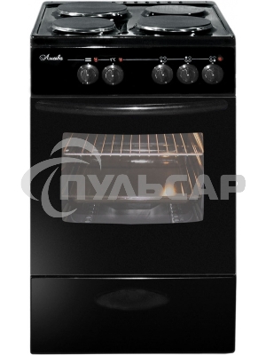Плита электрическая Лысьва ЭП 301 МС черный, конфорок 3 электрических, духовка 57 л, 50 см x 85 см x 60 см (без крышки)