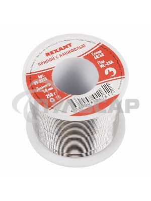 Припой с канифолью Rexant 250 г, Ø1.0 мм, катушка